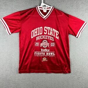 VTG Ohio State Buckeyes Mesh Jersey T Shirt Mens L Sport Attack 2003 Fiesta Bowl